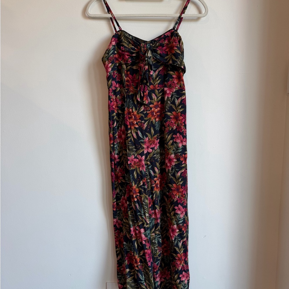 American Eagle Jumpsuit Floral Vacation Outfit Tropical Print